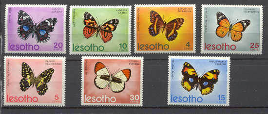 Lesotho Mi.140-46 MNH Butterflies
