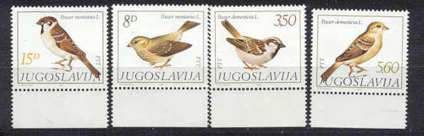 Yugoslavia 1566-69 MNH Birds
