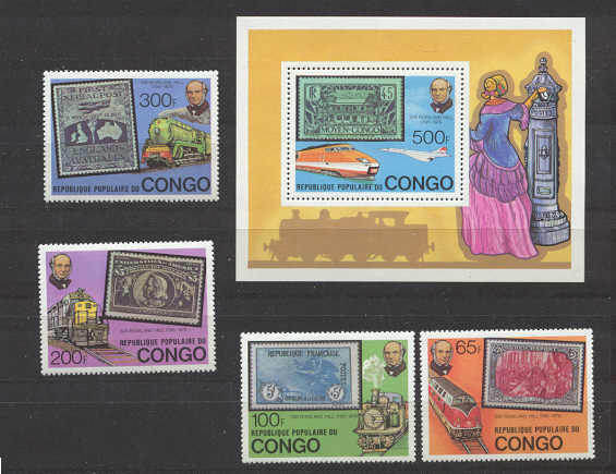 Congo 499-503 MNH Hill/Trains SCV12.35