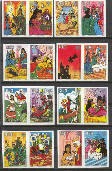 Belize 513-20 MNH imperf.Children year/Fairy-tales