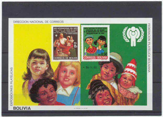 Bolivia/ Mi. bl.97 MNH VF s/s Children year/Christmas