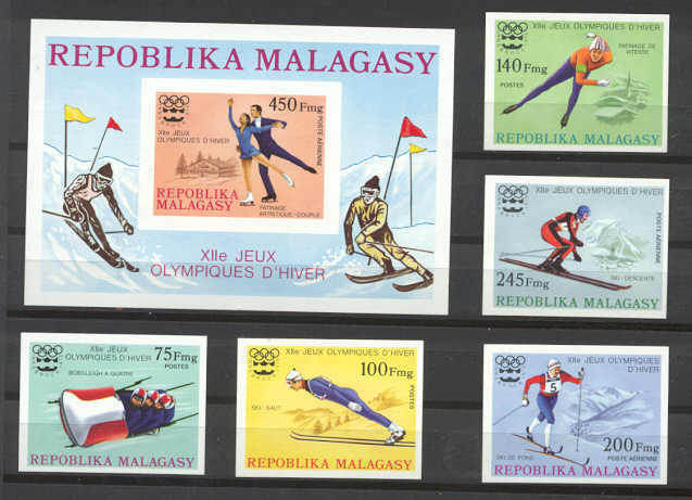 Malagasy 538-40/C149-51 MNH imperf.Olympic-76