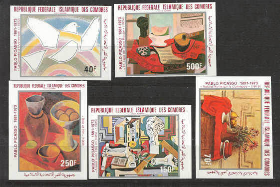 Comoro C113-17 MNH imperf.Painting(Picasso)