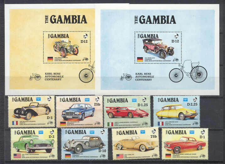 Gambia 620-29 MNH Cars SCV25.90