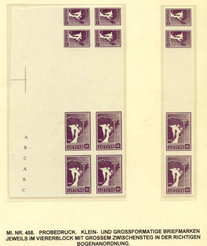 Lithuania Mi.458/ 12 MNH values/ proofs