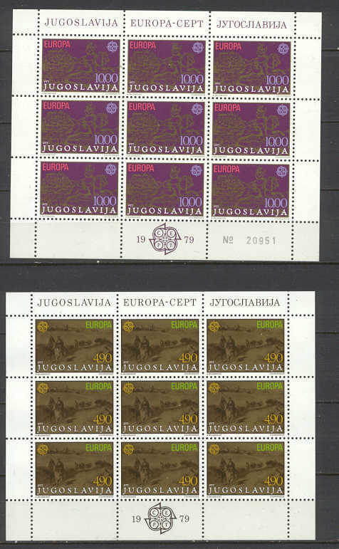 Yugoslavia 1426-27 MNH m/s Europa CEPT-79/Horses SCV6.7