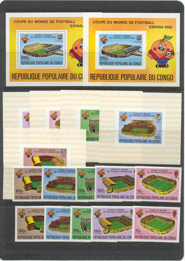 Congo C276-81/MNH VF Football-82/10v+7s/s