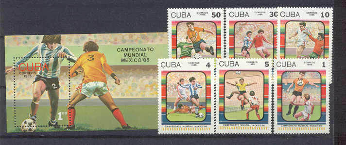 Cuba 2825-31 MNH Football-82