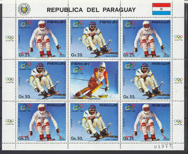 Paraguay Mi.4114-15 MNH m/s Olympic-88