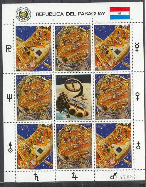 Paraguay C718-19 MNH m/s Space