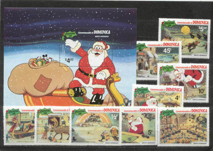 Dominica 706-15 MNH Disney/Christmas SCV14.75