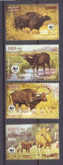 Cambodge Mi.823-26 MNH WWF-86