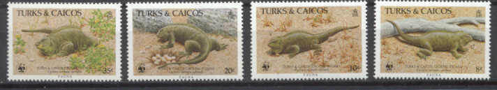 Turks Caicos Mi.777-80 MNH WWF-86