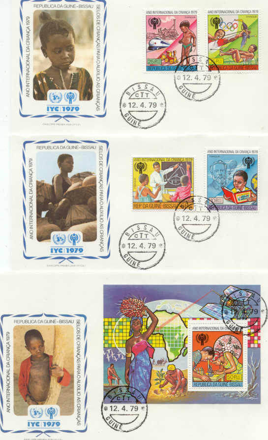 Guinea Bissau 412-12D 3 FDC Children year
