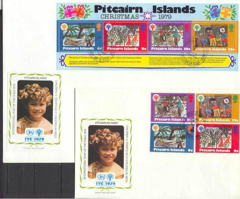 Pitcairn 188-91a/ 2 FDC Children year