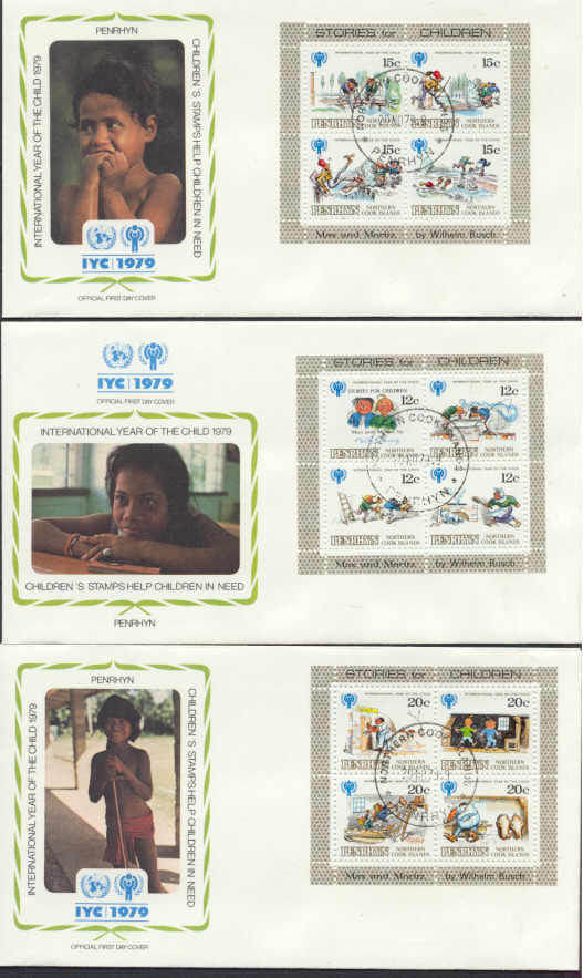 Penrhyn 111-13/ 3 FDC Children year