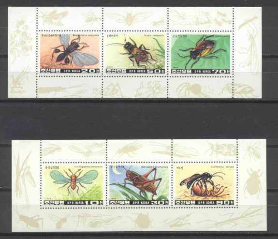 Korea N. Mi.3413-18KB MNH m/s Insects
