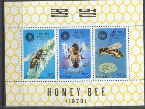 Korea N. Mi.1929-31 MNH m/s Bees