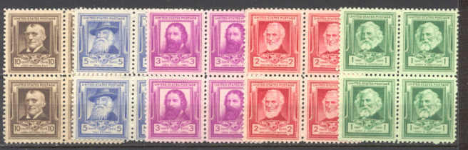 USA 864-68 MNH bl. of 4 Poets SCV9.80
