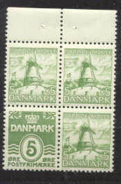 Denmark 223d MNH bkl.pane Windmills SCV25