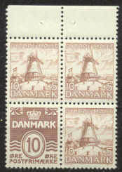 Denmark 229b MH bkl.pane Windmills SCV22.50