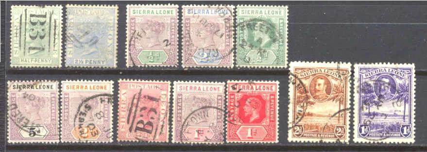 Sierra Leone 12 used values pre-1940