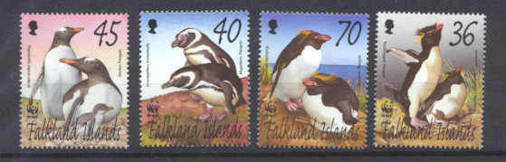 Falkland isl. 817-20 MNH WWF-02/Penguins SCV9.50