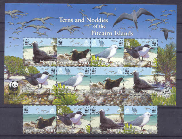 Pitcairn 647/647e MNH WWF-07/Birds SCV25.50
