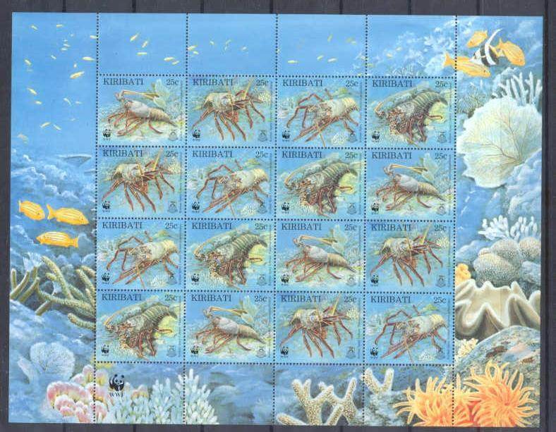 Kiribati 718a MNH m/s WWF-98/Sealife SCV13
