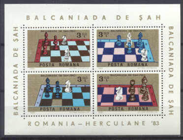 Romania Mi.bl.201 MNH s/s Chess