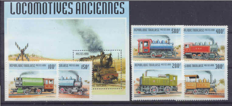 Togo 1911H-N MNH Trains SCV6.40