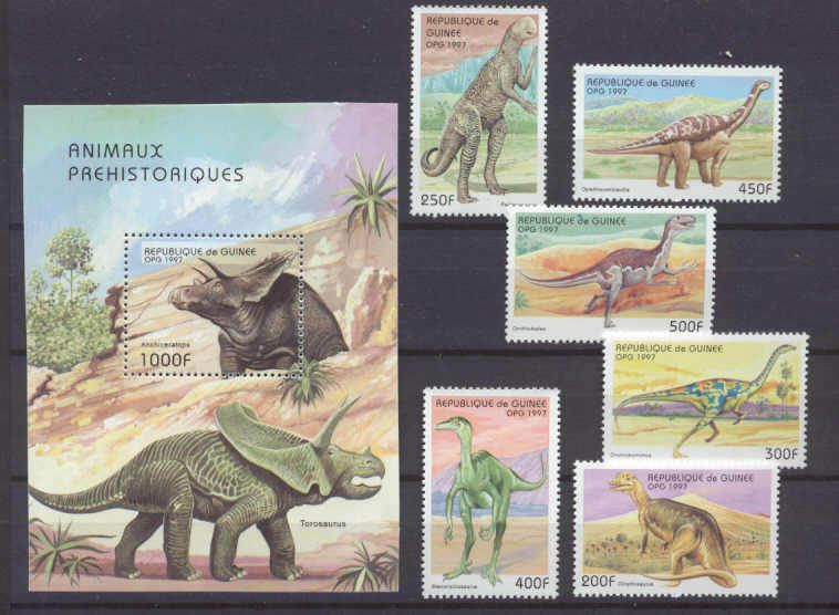 Guinea 1417-23 MNH Dinosaurs SCV10.70