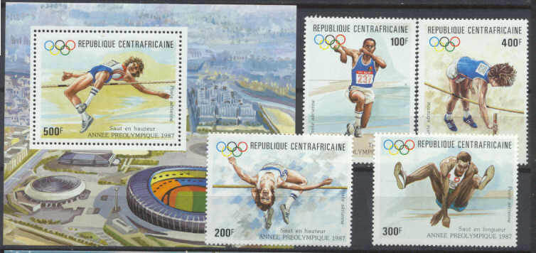 Central Africa C330-34 MNH Olympic-88 SCV11.65