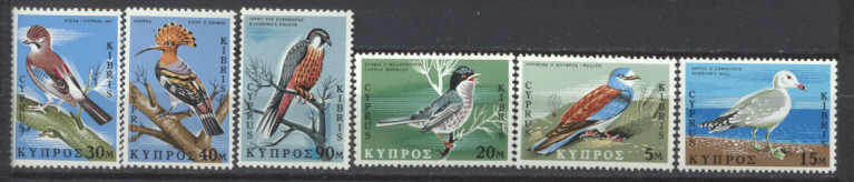 Cyprus 329-34 MNH Birds SCV5.55