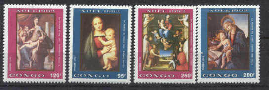 Congo 995A-D MNH Painting/Christmas SCV9.25