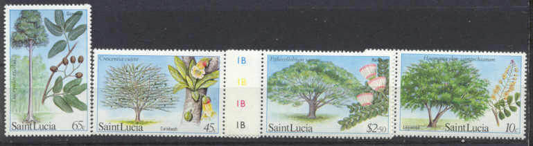 St.Lucia 649-52 MNH Trees SCV2.95