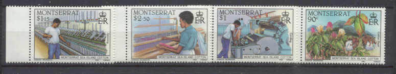 Montserrat 569-72 MNH Cotton industry SCV1.10