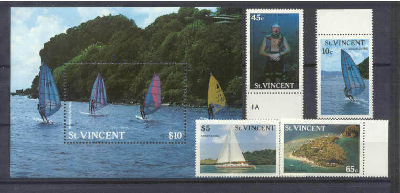St.Vincent 1095-99 MNH Sailing/Tourism SCV12.30