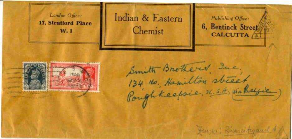 India/USA censored cover/1941/Calcutta
