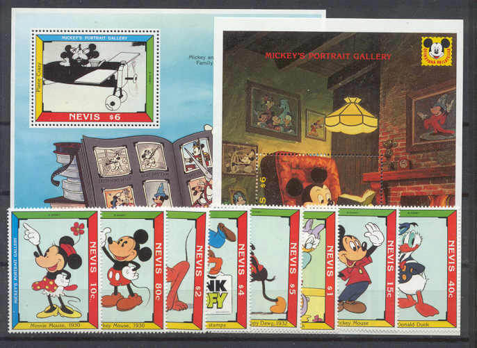 Nevis 740-49 MNH Disney SCV25.80