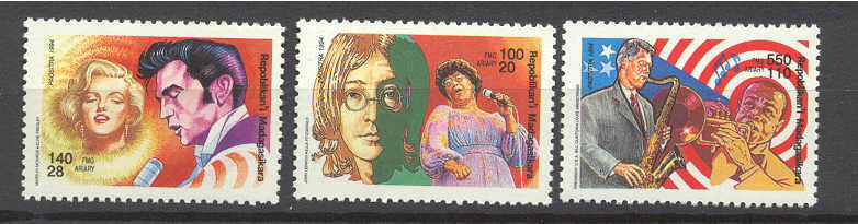 Malagasy 1224a-c MNH Music/Personalities