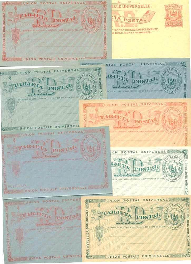 Dominicana 9 unused cards pre-1910