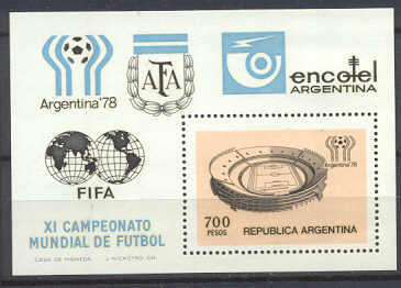 Argentina 1192 MNH s/s Football-78 SCV2.50