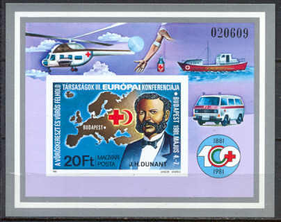 Hungary 2695 MNH imperf.s/s Red cross SCV30