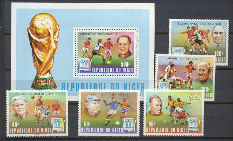 Niger 453-58 MNH Football-78 SCV7.10