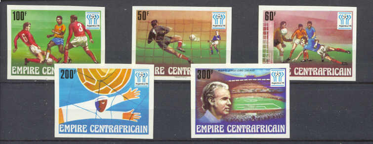 Central Africa 303-07 MNH imperf.Football-78