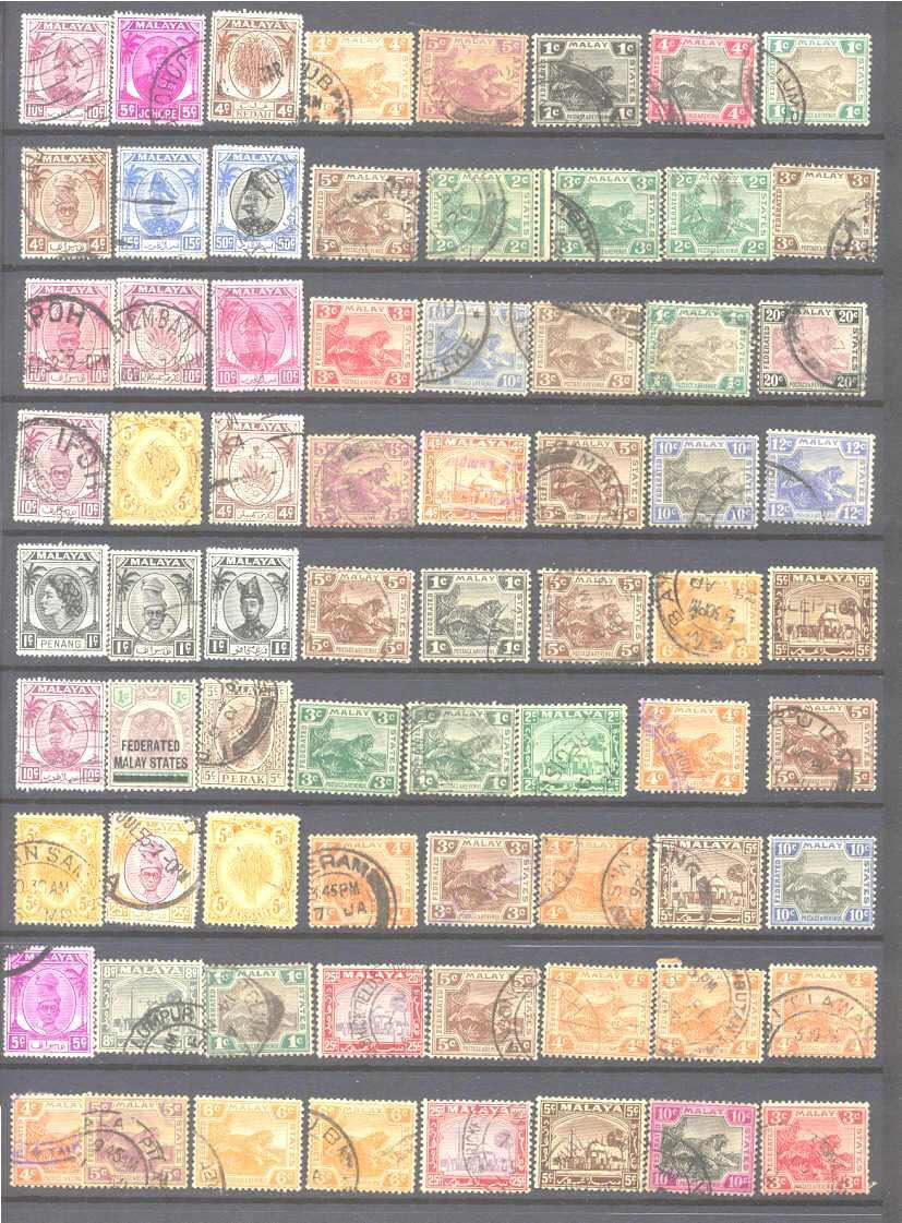 Malaya 72 used/mint values(4)