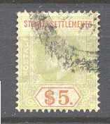 Straits Settlements 127 used SCV160