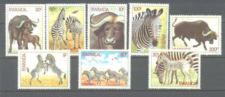 Rwanda 1199-1206 MNH Animals SCV19.15