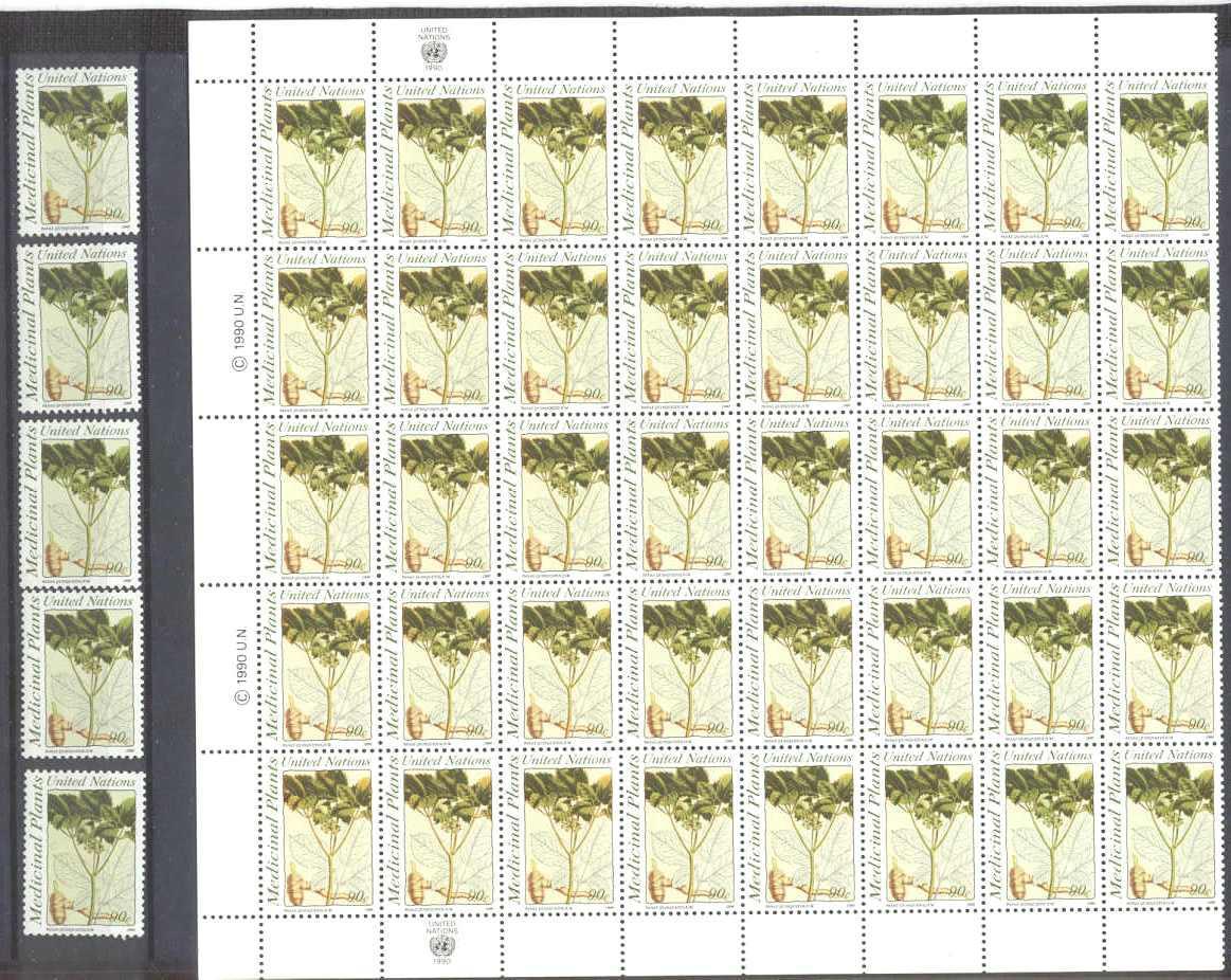 U.Nations New York 576 MNH bl.of 40 Medicinal plants